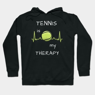 Tennis is my therapy heartbeat Hoodie